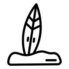 surfboard Line Icon