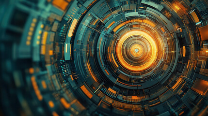 Fototapeta premium glowing digital shield with AI neural patterns, showcasing vibrant colors and intricate designs