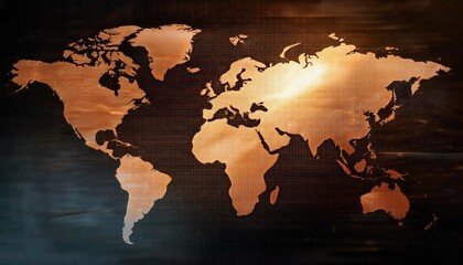 map of the world in the middle of the world