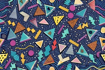 funky 80s seamless pattern