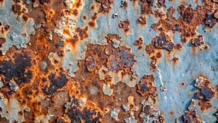 Close-up of Rusted Metal with Flaking Paint