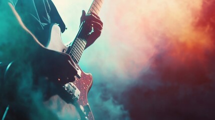 Christian worship with praise to God Ready to raise your hand at the Christian music concert, Holy City. copy space event