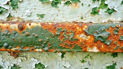 Fototapeta premium Close-up of Rust and Peeling Paint on Metal