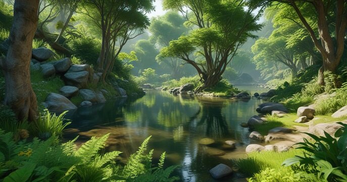 Un sistema hidr?ulico que aplica una gran cantidad de agua a la hierba verde en un parque, agua, aplicar