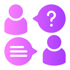 interview gradient icon