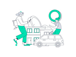 Home loan flat vector concept operation illustration
