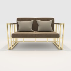 3d render Sofa 2 Seater design element. Furniture Collection