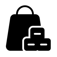 Icon Bag With Style Glyph