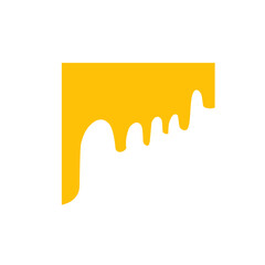 corner border of melted cheese