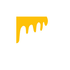 corner border of melted cheese