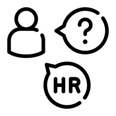 hr manager line icon