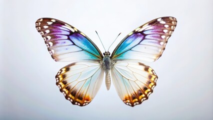 A Colorful Butterfly with Transparent Wings