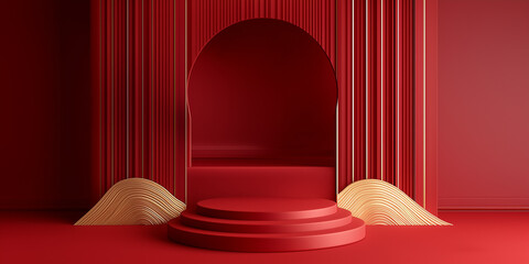 red velvet curtain