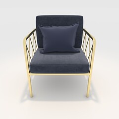 3d render Sofa 1 Seater design element. Furniture Collection