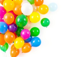 Colorful balloons with white background