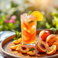 A refreshing summer festive drink with apple ice and cocktail vibes, perfect for celebrations, bringing a fruity, chilled, and vibrant experience to beat the heat.