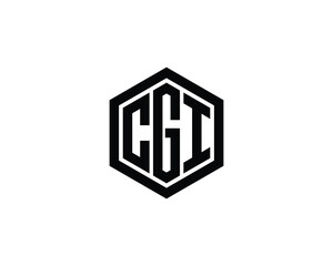 CGI logo design vector template. CGI