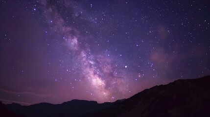 Milky way nebula sky purple galactic background