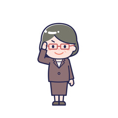 スーツ中年／女性 02