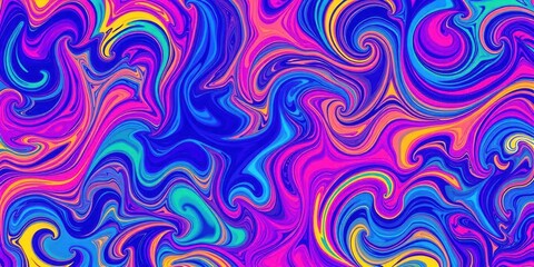 Fototapeta premium Vibrant and swirling abstract patterns create a dynamic and colorful background, illustration, design, decoration