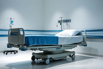 Hospital room with equipment