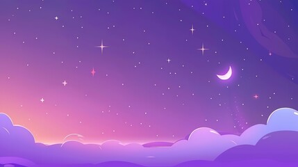 Theme stars nebula sky purple galactic background