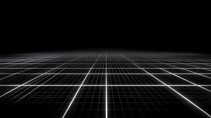 Abstract Grid Pattern Extending Towards Horizon