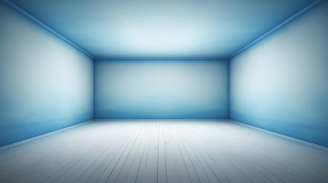 Blue empty big room background