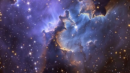 Theme stars nebula sky purple galactic background