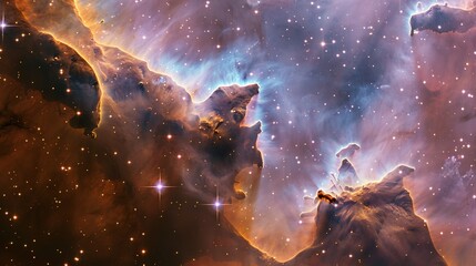 Theme stars nebula sky purple galactic background