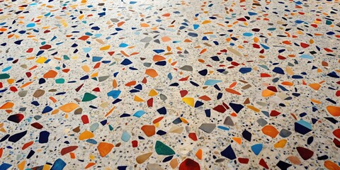 Obraz premium Elegant Terrazzo Italian Floor Seamless Pattern in Silhouette Photography Style for Modern Interior Design, Home Decor Inspiration, and Architectural Details