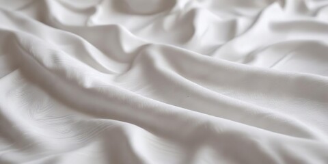 Obraz premium White fabric with subtle ripples and undulations, serene scene, smooth waves