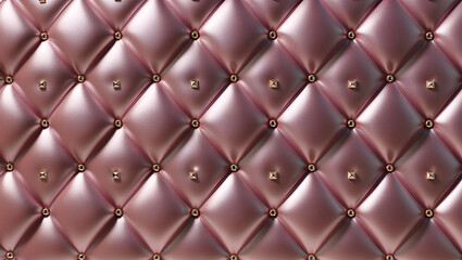 Elegant velvet wall design featuring diamond tufting and golden accents for interior decoration