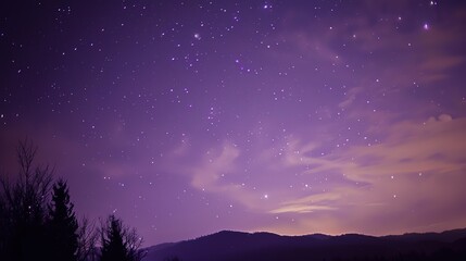 And purple stamy night Sky purple galactic background