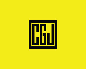 CGJ logo design vector template. CGJ