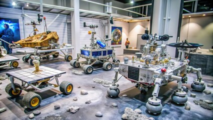 Robotic Rovers and Simulated Lunar Terrain Exhibit