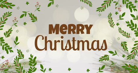Image of christmas greetings text over christmas decoration © vectorfusionart