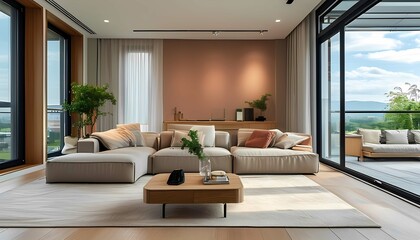 Fototapeta premium living room interior