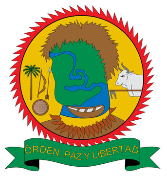 Coat of arms of the municipality of Cumaribo (Vichada). Vector illustration