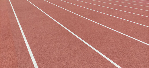 Fototapeta premium Running track and running field with texture on ground
