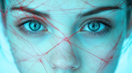 Enigmatic Gaze: A Surreal Portrait of Feminine Beauty
