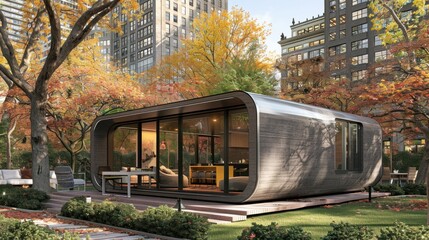 Obraz premium Construction Innovation: Introducing 3D printing, modular designs, and sustainable materials to improve construction efficiency and minimize environmental impact. 