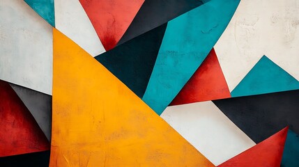 Dynamic abstract painted triangles illustration colorful style.. AI Generated