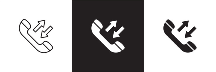 Customer service and support phone icon set. Help center and information hot line telephone icons. technical support mail contact signs. Vector stock illustration.
