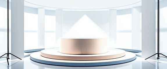 photo (medium), jpeg artifacts, blurry, bright lighting, white walls, white floor, white ceiling, glass walls, glass ceiling, glass floor, glass table, glass chair, glass stool, glass sculpture, moder