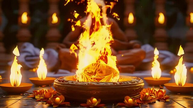 Fire Rituals A 3D Vedic yajna ceremony