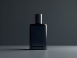 Elegant Dark Perfume Bottle Set Against a Softly Lit Background for Modern Aesthetic