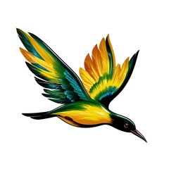 Obraz premium 3d render of a colorful bird