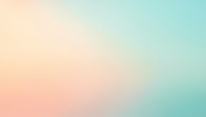 Obraz premium Soft Pastel Gradient Background Peach Beige and Mint Green Color Blend for Design Proje