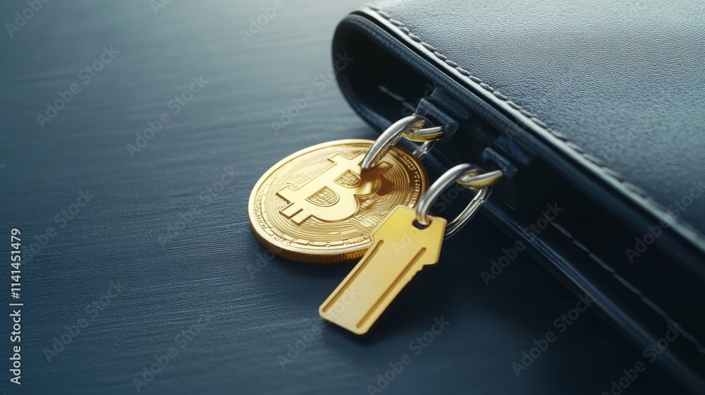 Poster bitcoin security digital wallet encryption key